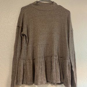 Babydoll Mock Neck Long Sleeve